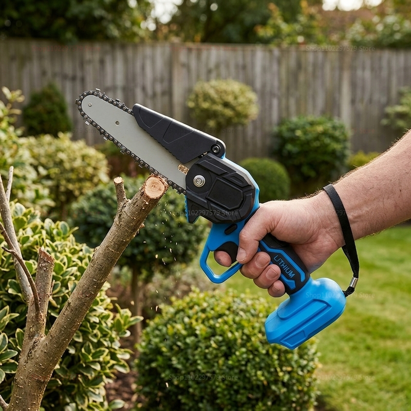 Woodworking Yard Projects - 6-дюймовая беспроводная электрическая цепная пила, перезаряжаемый