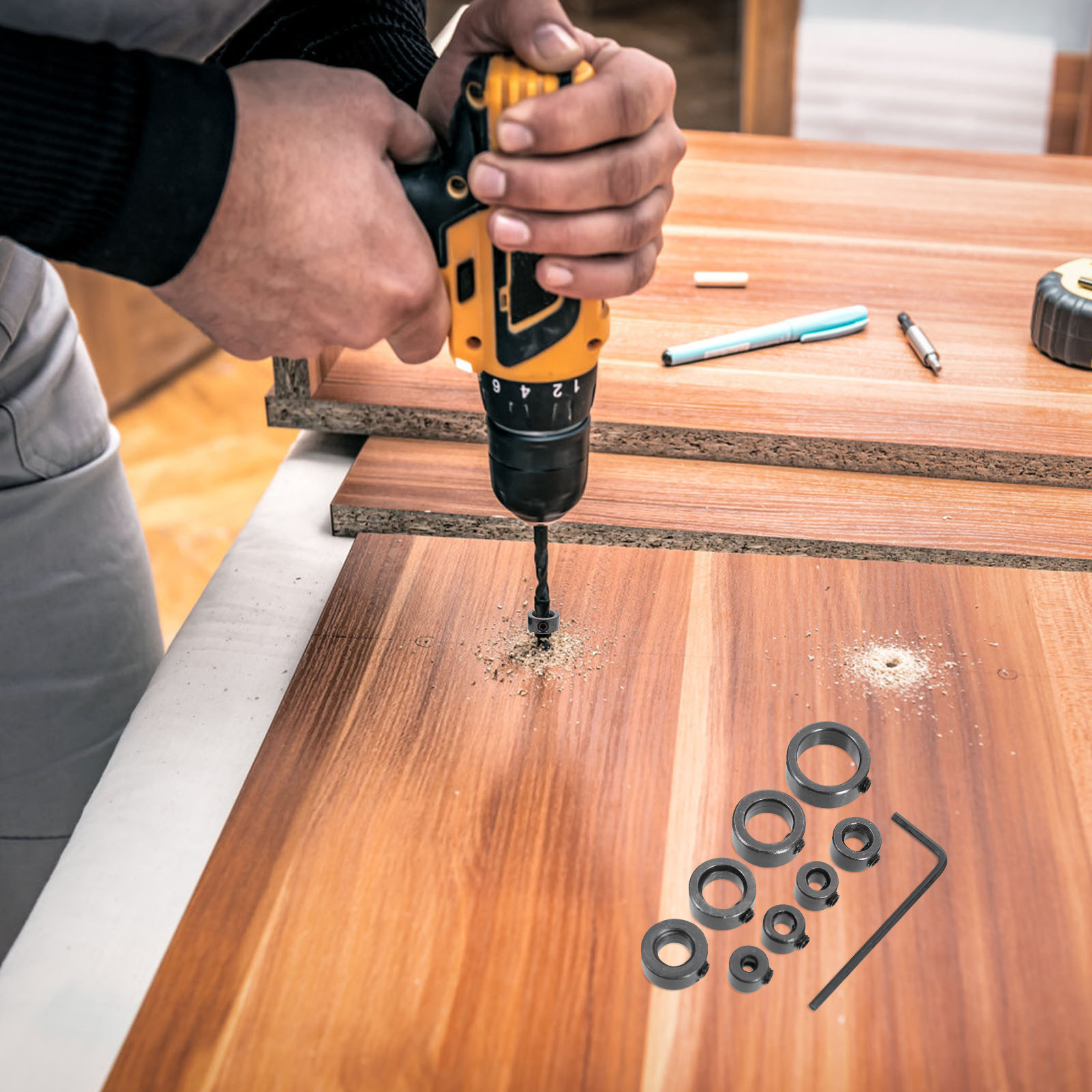 Набор ограничителей глубины св – обзор и цена Woodworking Drill Bits